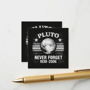 Cartão De Informações Plutão Nunca Esqueça