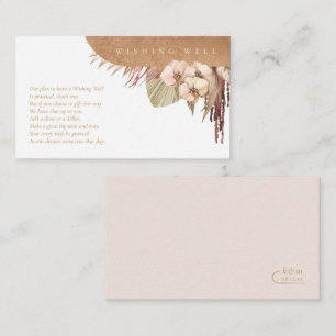 Cartão De Informações Poço de Desejos de Casamento Boho Oasis ID959