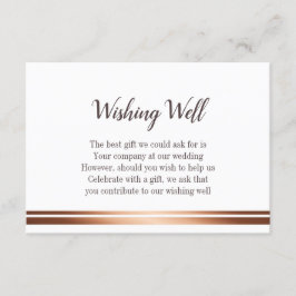 Cartão De Informações Poço de Desejos de Casamento Elegante