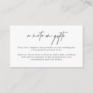 Cartão De Informações Poço de Desejos Minimalista Simples Nota sobre pre