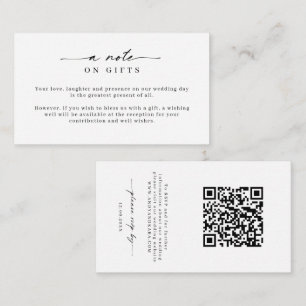 Cartão De Informações Poço de Desejos Minimalista Simples & RSVP