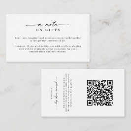Cartão De Informações Poço de Desejos & RSVP Minimalista Simples