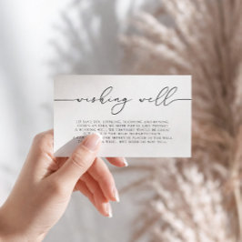 Cartão De Informações Poço dos Desejos de Caligrafia Elegante Minimalist