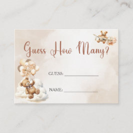 Cartão De Informações Podemos Esperar adivinhar quantos jogos de Chá de