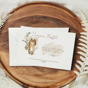 Cartão De Informações Podemos Esperar Boho Fralda Raffle Enclosure