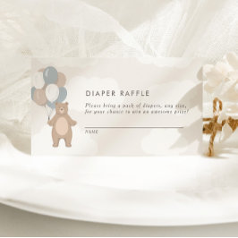 Cartão De Informações Podemos Esperar. | Fralda neutra de Chá de Raffle