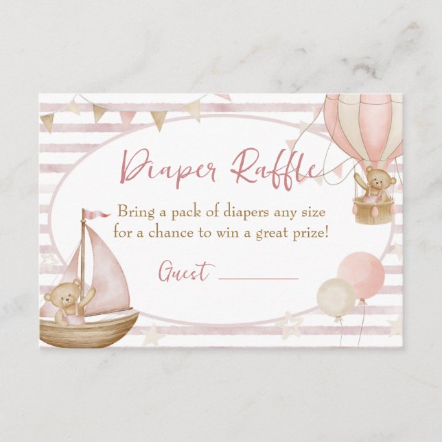 Cartão De Informações Podemos Esperar Fralda Raffle Card (Frente)