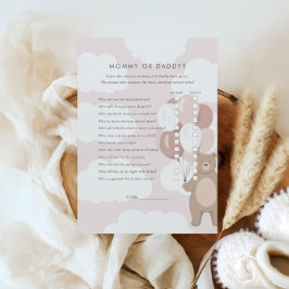 Cartão De Informações Podemos Esperar. | Mamãe rosa ou jogo de Pai