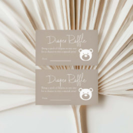 Cartão De Informações Podemos Esperar Moderna Fralda Minimalista Raffle