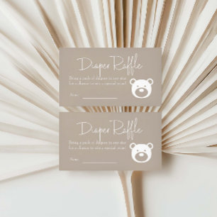 Cartão De Informações Podemos Esperar Moderna Fralda Minimalista Raffle