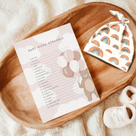 Cartão De Informações Podemos Esperar. | Pink Baby Word Scramble