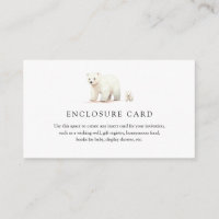 Polar Bear Mãe e Cub Enclosure Card