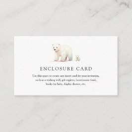 Cartão De Informações Polar Bear Mãe e Cub Enclosure Card