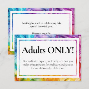 Cartão De Informações POLITE sem filhos casamento Eteal Bloom