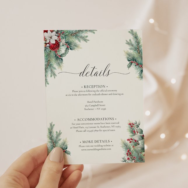 Cartão De Informações Pormenores da Greeneren Winter Berries & Pine Wate (Criador carregado)