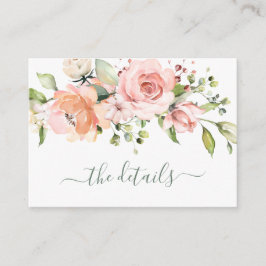 Cartão De Informações Pormenores do itinerário do fim de semana Floral B