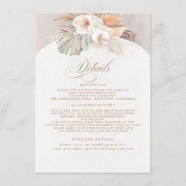 Cartão De Informações Pormenores sobre Casamento de Pastel Suave Elegant