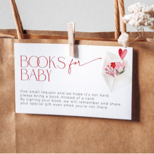 Cartão De Informações Posto de Amor com Livros de Namorados de Coração p