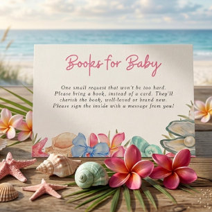 Cartão De Informações Praia de Conchas Vejo você em breve Baby Shower