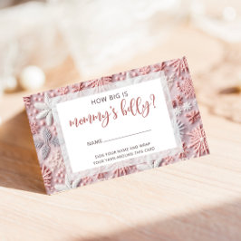 Cartão De Informações Prata Rosa Naboca Quão Grande é A Cintura de Mamãe