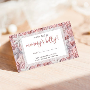 Cartão De Informações Prata Rosa Naboca Quão Grande é A Cintura de Mamãe