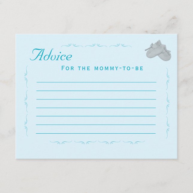 Cartão De Informações Precious Bundle Boy Baby Shower  (Frente)