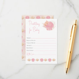 Cartão De Informações Predições para a menina