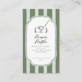 Cartão De Informações Preppy Stripe New to the Club Diaper Raffle Ticket