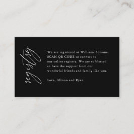 Cartão De Informações Presente do Registro de Casamento do Código QR do