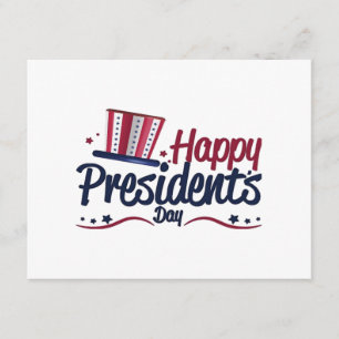 Cartão De Informações Presentes de Design Feliz Dia do Presidente Patrió