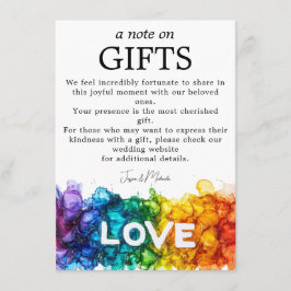 Cartão De Informações Presentes 🌈 + Foto LGBTQ Pintada Com Amor