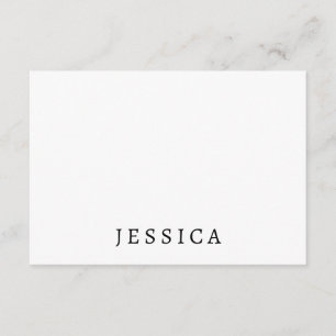 Cartão De Informações Preto Branco Nome Profissional Clássico Único