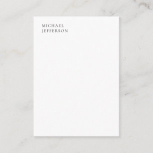 Cartão De Informações Preto e Branco Minimalista Simples Moderno