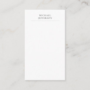 Cartão De Informações Preto e Branco Minimalista Simples Moderno