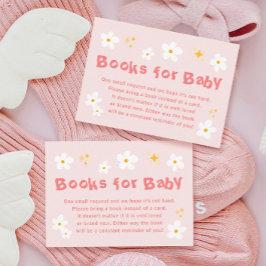 Cartão De Informações Primavera Baby in Bloom Chá de fraldas Book Reques