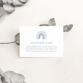 Cartão De Informações PRIMAVERA  Boy Blue Boho Chá de fraldas Rainbow