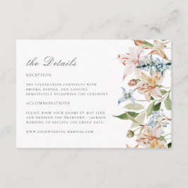 Cartão De Informações Primavera Floral