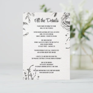 Cartão De Informações Primavera Garden Wedding