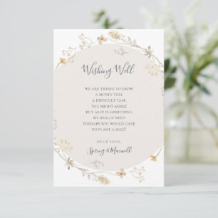 Cartão De Informações Primavera Wildflower Casamento de Brancos