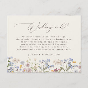Cartão De Informações Primavera Wildflower Meadow Garden Boho Desejando 