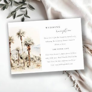 Cartão De Informações Primaveras Chic Palm Recepção de casamento da Cali