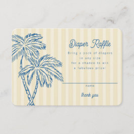 Cartão De Informações Primaveras de Palma Amarelas Fralda de Pastel Inse