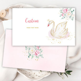 Cartão De Informações Princesa Cisne Personalizado