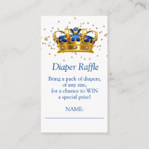 Príncipe Royal Blue Dourado Elefante Fralda Raffle