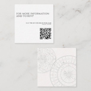 Cartão De Informações Pronto para Descolagem Casamento de Código QR