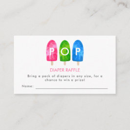 Cartão De Informações Pronto para Fralda Raffle
