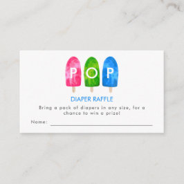 Cartão De Informações Pronto para Fralda Raffle