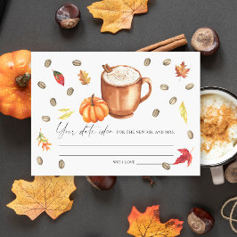 Cartão De Informações Pumpkin Café Chá de panela Noite