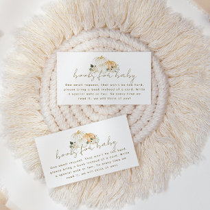 Cartão De Informações Pumpkin Mínimalista do Livro de Chás de fraldas de