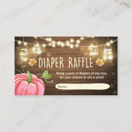 Cartão De Informações Pumpkin Russo da Placa Raffle da Fralda chá de fra